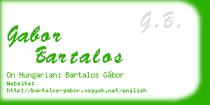 gabor bartalos business card